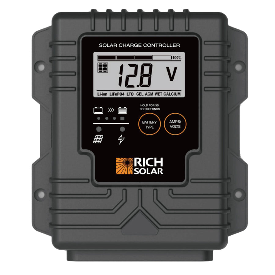 Rich Solar BRAVO Waterproof 10 | 10 Amp Waterproof PWM Solar Charge Controller | Waterproof 10A 12V PWM Solar Controller for RVs, Trailers, Campers, Vans, Boats, Off-Grid