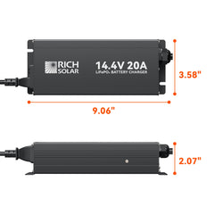 12V(14.4V) 20A | 100-240VAC | 12V LiFePO4 Battery Charger