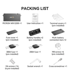 PECRON WB12200 Lithium 12V 200Ah Deep Cycle LiFePO4 Battery