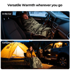 BougeRV 12V Portable Heated Blanket (Green)