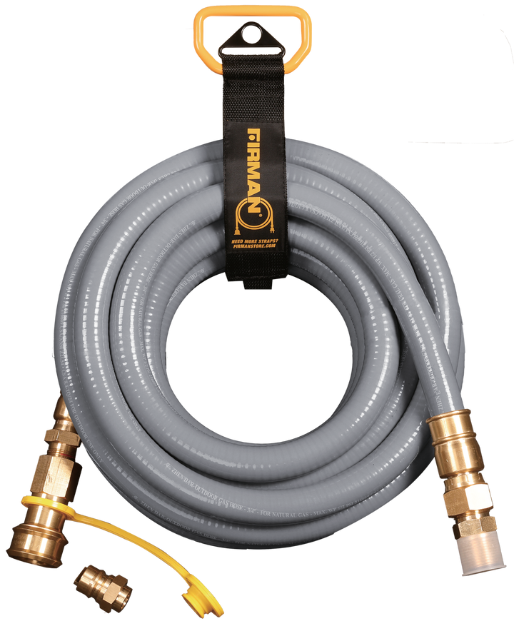 25FT Natural Gas Large Hose 3/4in with Storage Strap