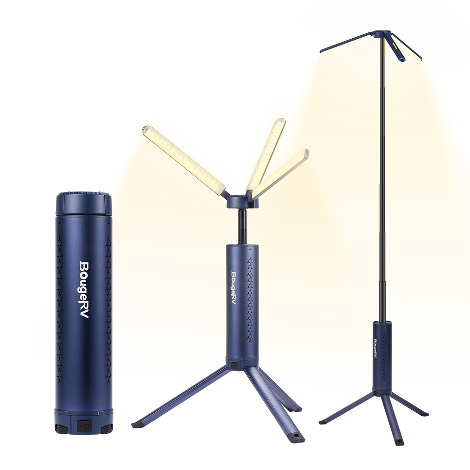 BougeRV New T1 Portable Telescopic Camping Light (Blue)