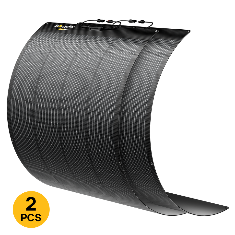 BougeRV Arch 2.0 200W N-Type Fiberglass Flexible Solar Panel