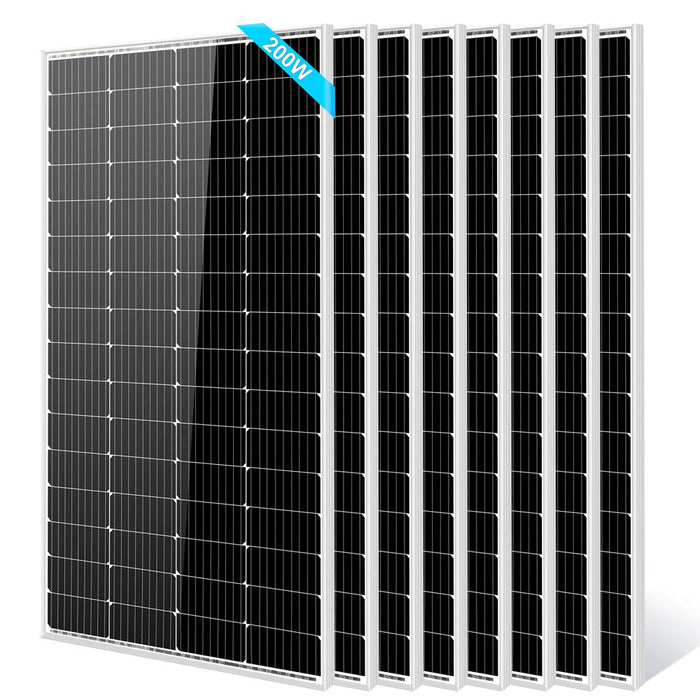 200 Watt Monocrystalline Solar Panel - Pack of 8