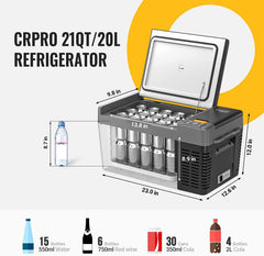 CRPRO20 21 Quart Portable Refrigerator With 266Wh Power Station