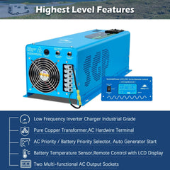 Low Frequency Inverter 6000W-DC48V (split phase) AC input 240V AC output 120V and 240V