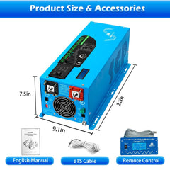 Low Frequency Inverter 3000W-DC12V (single phase) AC input 120V AC output 120V