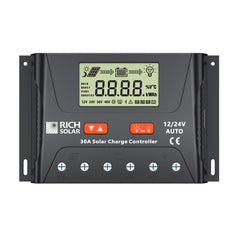 BRAVO LEGEND 30 | 30 Amp PWM Solar Charge Controller | 12V/24V Auto 30A PWM Controller for RVs, Trailers, Campers, Vans, Boats, Off-Grid