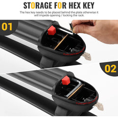 BougeRV 28'' Ski & Snowboard Racks with Anti-Theft Lock Sliver
