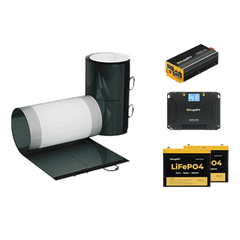 BougeRV 400 Watt 12V CIGS Flexible Solar System Kit(Adhesive)
