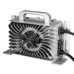 48V (57.6V) Waterproof LiFePO4 Charger | 20A - 25A,  100-240V AC, 8-in-1 Protection, Fan-Cooled