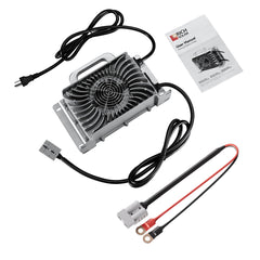 48V (57.6V) Waterproof LiFePO4 Charger | 20A - 25A,  100-240V AC, 8-in-1 Protection, Fan-Cooled