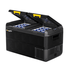 BougeRV New CRS 79 Quart 12V Dual Zone Car Fridge Freezer