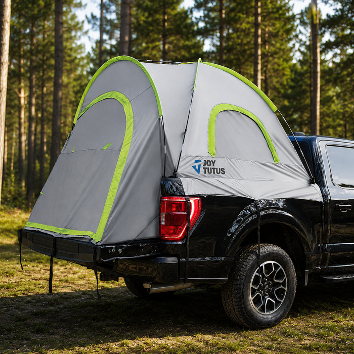 Pickup Truck Tent 2.0 PU2000mm Waterproof, Double-Layer - Mid Size Short Bed (5' - 5'2") / Aluminum