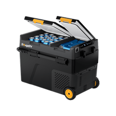 BougeRV New CRD2 V2.0 52QT Dual Zone 12V Portable Fridge with 240Wh Battery