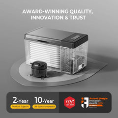 BougeRV 12V 23 Quart Portable Fridge Black For Travel