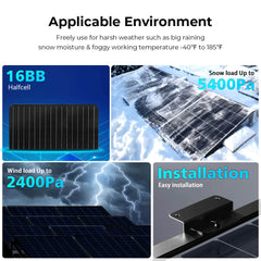 440W Mono Black N-Type Solar Panel