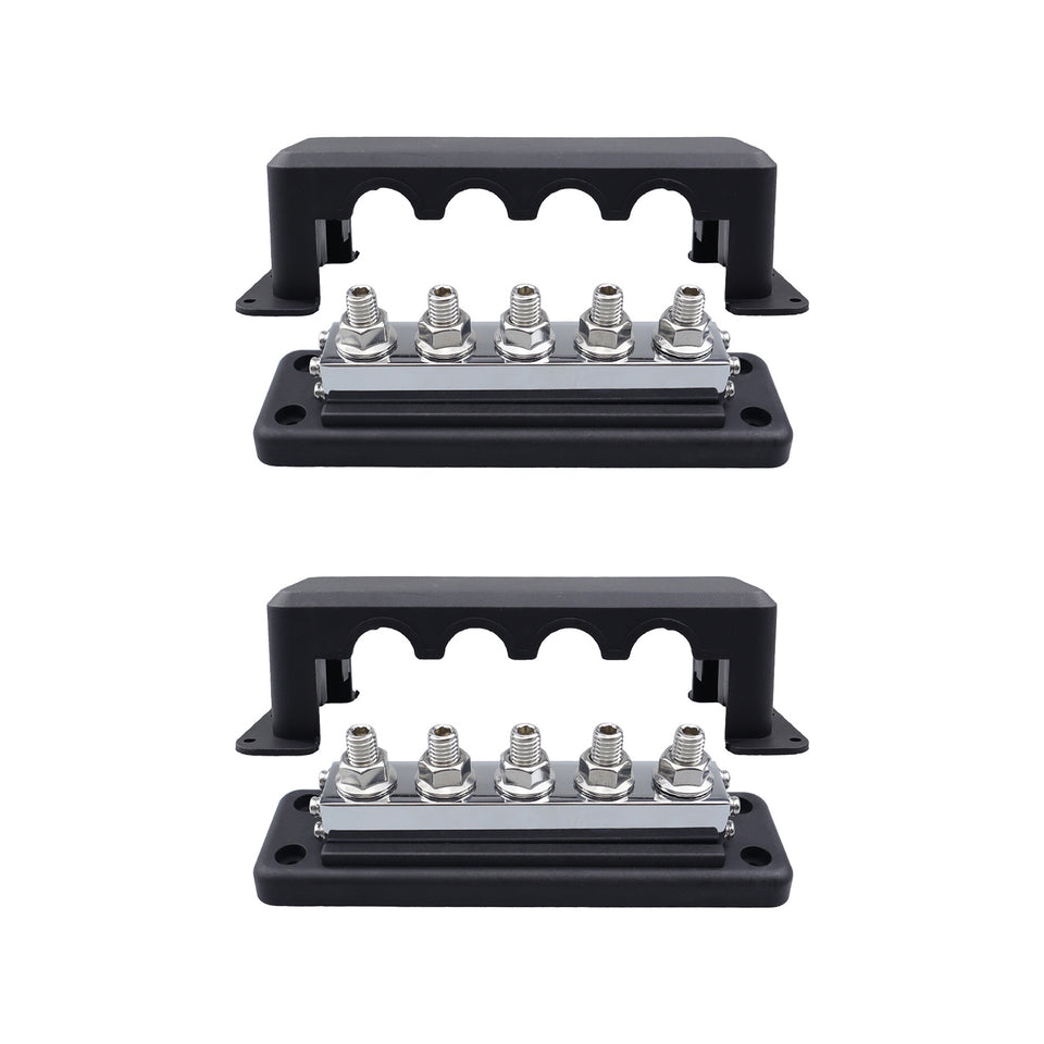 RUiXU RX5600 600A Busbar with 5 x 3/8 in Terminal Posts - One Pair