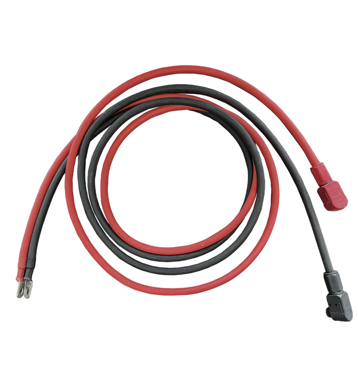 RUiXU S30 4AWG Battery Cable with 5/16 in Lugs and Pluggable Pole Connector - 30cm