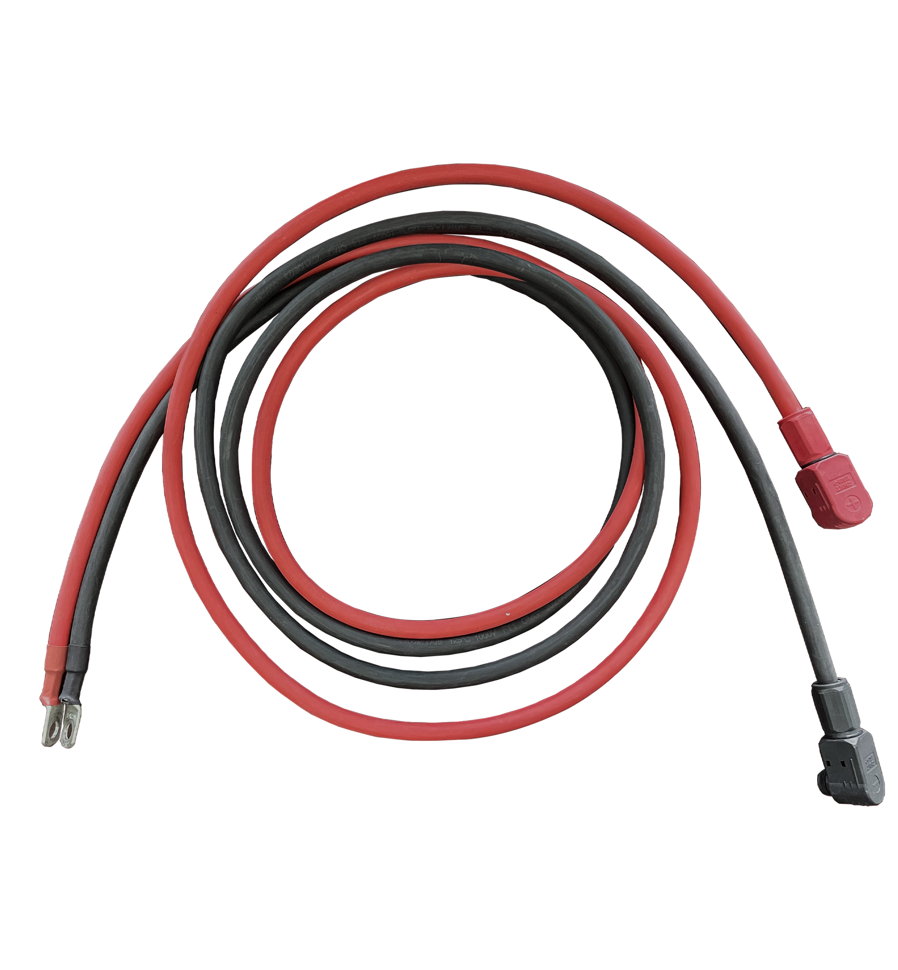 RUiXU S200 4AWG Battery Cable with 5/16 in Lugs and Pluggable Pole Connector - 200cm
