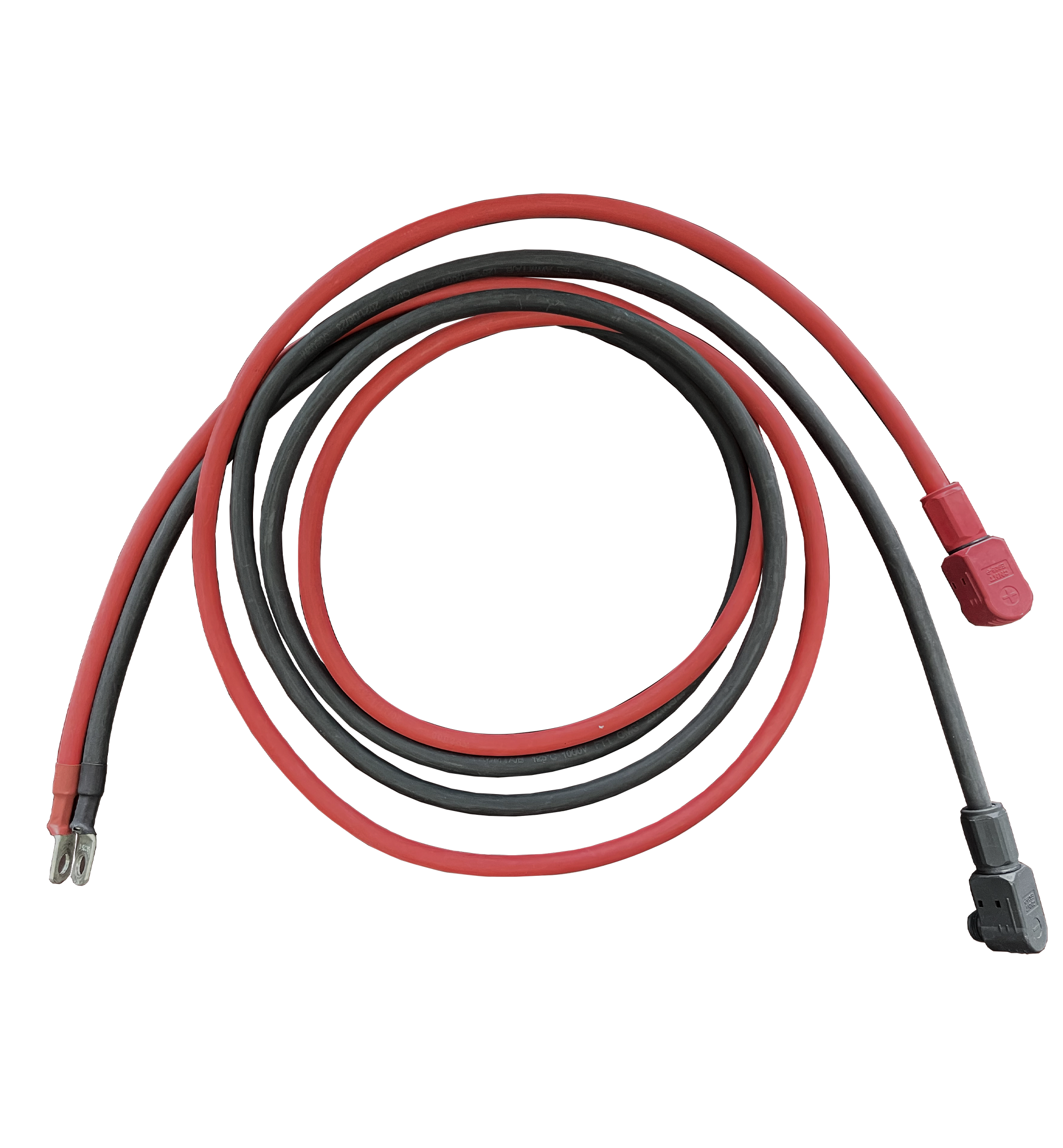 RUiXU S200 4AWG Battery Cable with 5/16 in Lugs and Pluggable Pole Connector - 200cm