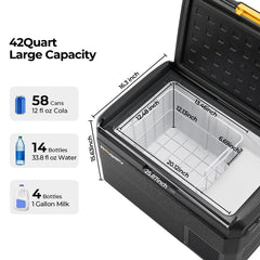 BougeRV CRS 42 Quart 12V Car Fridge Wheelless