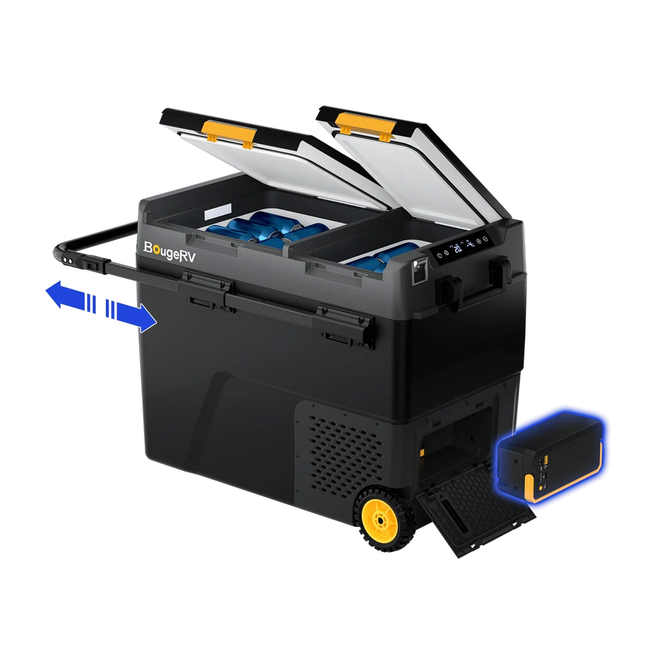 BougeRV New CRD2 V2.0 61QT Dual Zone 12V Portable Fridge