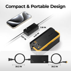 BougeRV New 63W AC Power Cord for 240Wh Detachable Battery and 266Wh Power Supply