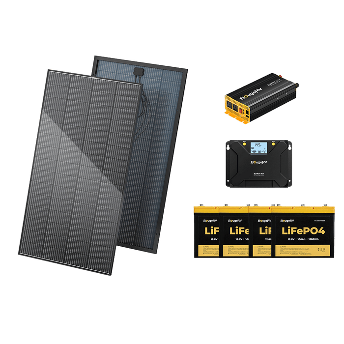 BougeRV 800W 12V Rigid Solar System Kit