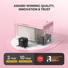 BougeRV 12V 23QT Colorful Pink Car Fridge (Refurbished)
