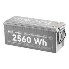 ALPHA 2 | 12V 200Ah LiFePO4 Battery | Powerful 12V Lithium Battery for RVs, Trailers, Vans, Boats, Off-Grid | 5,000 Lifetime Cycles | Bluetooth and Internal Heat Technology