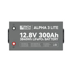 ALPHA 3 LITE | 12V 300Ah LiFePO4 Battery | 12V Lithium Battery for RVs, Cabins, Off-Grid | 4,000 Lifetime Cycles