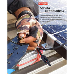 BougeRV 8AWG Solar Extension Cable with Extra Free Connectors(xx FT Red+xx FT Black)
