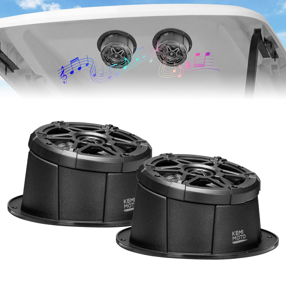 KEMIMOTO 6.5" Waterproof Speaker Pods with Enclosure for UTV, RV & Marine