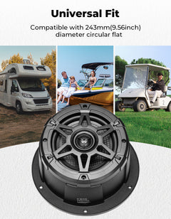 KEMIMOTO 6.5" Waterproof Speaker Pods with Enclosure for UTV, RV & Marine