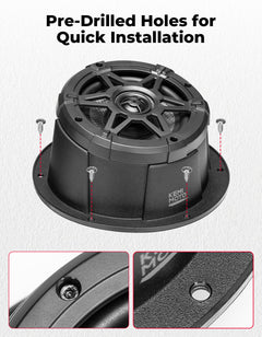 KEMIMOTO 6.5" Waterproof Speaker Pods with Enclosure for UTV, RV & Marine