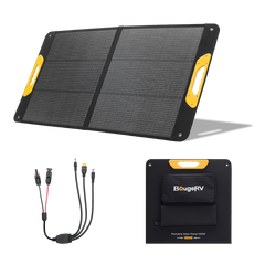 BougeRV New 100W Portable Solar Panel