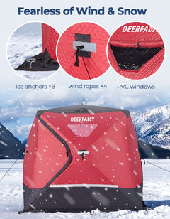 DEERFAMY IceExplorer Pro Double-Layer Ice Fishing Tent(5-6 People)