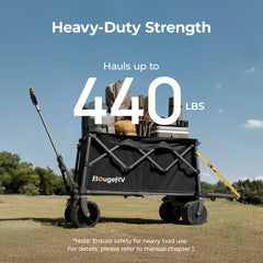 BougeRV Electric Foldable Utility Camping Wagon with Power Bank