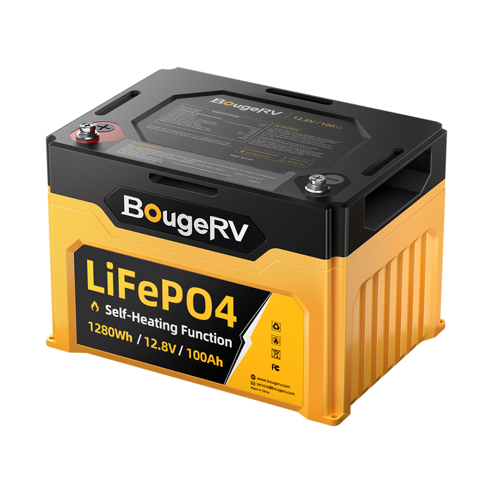12V 1280Wh/100Ah Self-Heating LiFePO4 Battery - 1 Pack