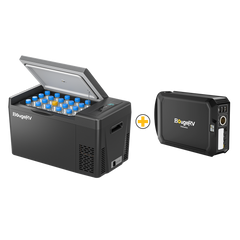 BougeRV 12V Portable Fridge With JuiceGo 240Wh Power Station