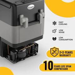 BougeRV 12V 53 Quart (50L) Portable Fridge Car Freezer