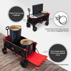 BougeRV 140L Capacity Outdoor Foldable Folding Wagon（DEERFAMY）