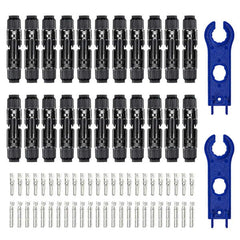 BougeRV 44PCS Solar Connector with Spanners IP67 Waterproof Male/Female