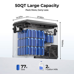 BougeRV New ASPEN S50 12V 50QT Portable Fridge