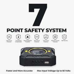 BougeRV Li PWM Solar Charge Controller 12V 24V