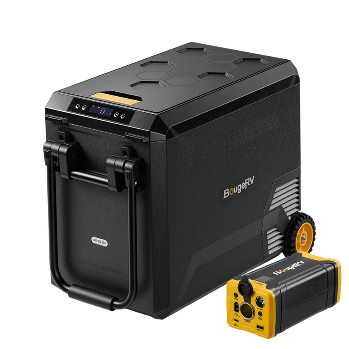 BougeRV New ASPEN S50 12V 50QT Portable Fridge with Wheels - BougeRV New ASPEN S50 12V 50QT Portable Fridge with Wheels (Fridge + Battery)
