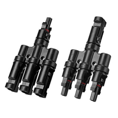 BougeRV Solar Branch Connectors Y Connector in Pair MMMF+FFFM for Parallel Connection Between Solar Panels