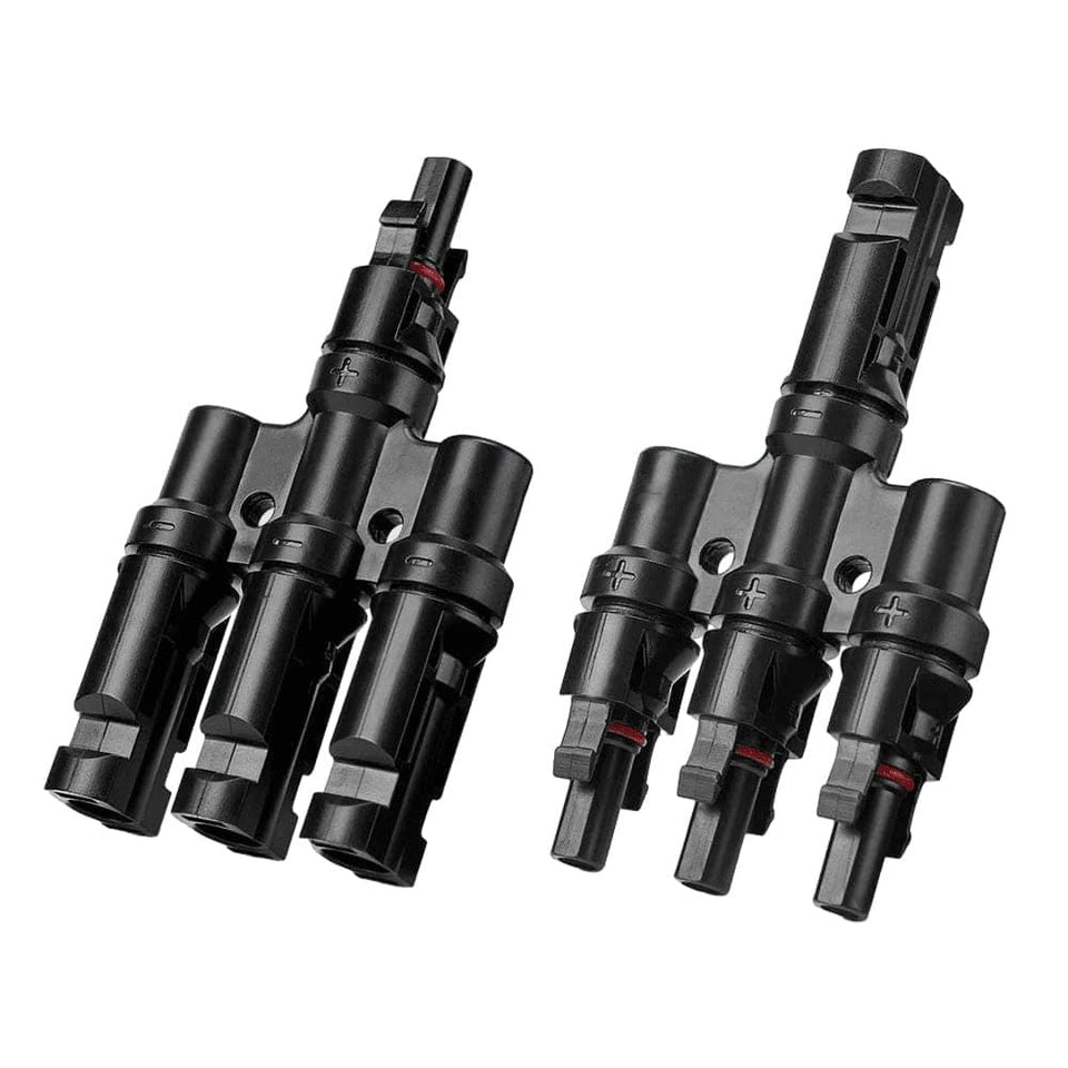 BougeRV Solar Branch Connectors Y Connector in Pair MMMF+FFFM for Parallel Connection Between Solar Panels
