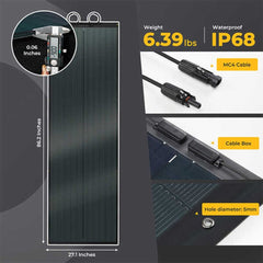 BougeRV Yuma 200W CIGS Thin-film Flexible Solar Panel